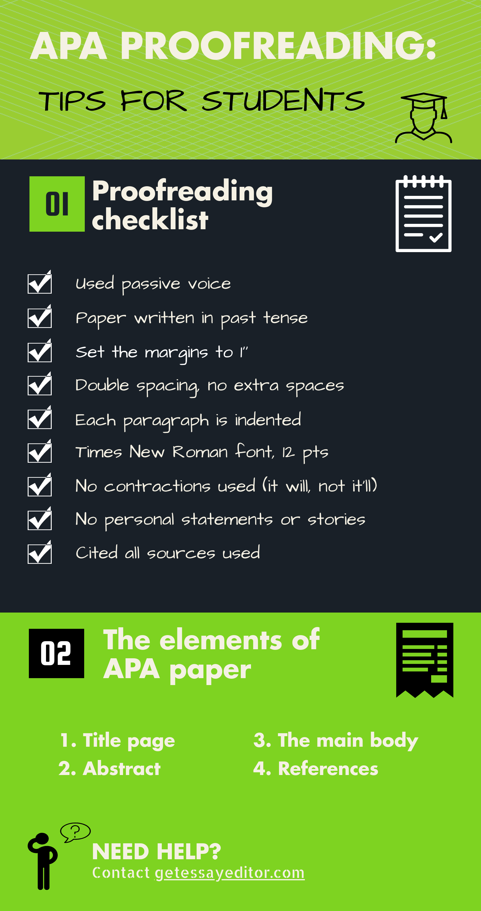APA proofread checklist